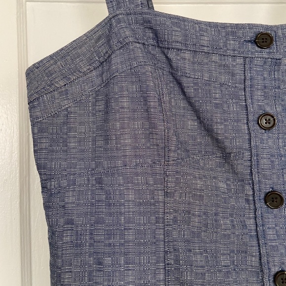 Derek Lam Chambray Button Front Dress w Pockets 16 - Picture 7 of 11